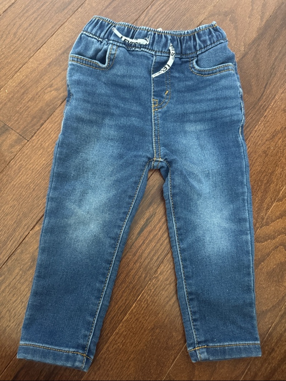 Levi's Boys Dark Blue Elastic Waist Denim Pants